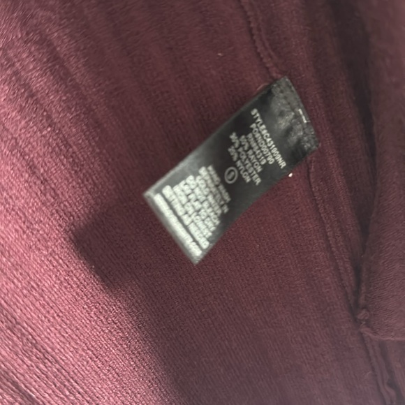 DEVOTION BY CYRUS OPEN FRONT CARDIGAN SWEATER BURGUNDY WOMEN'S SMALL - Picture 4 of 4